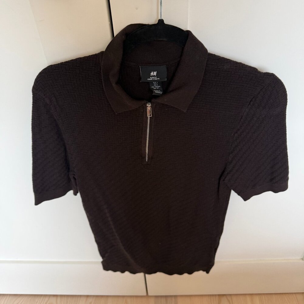 H&M Knit Zip Polo short sleeve